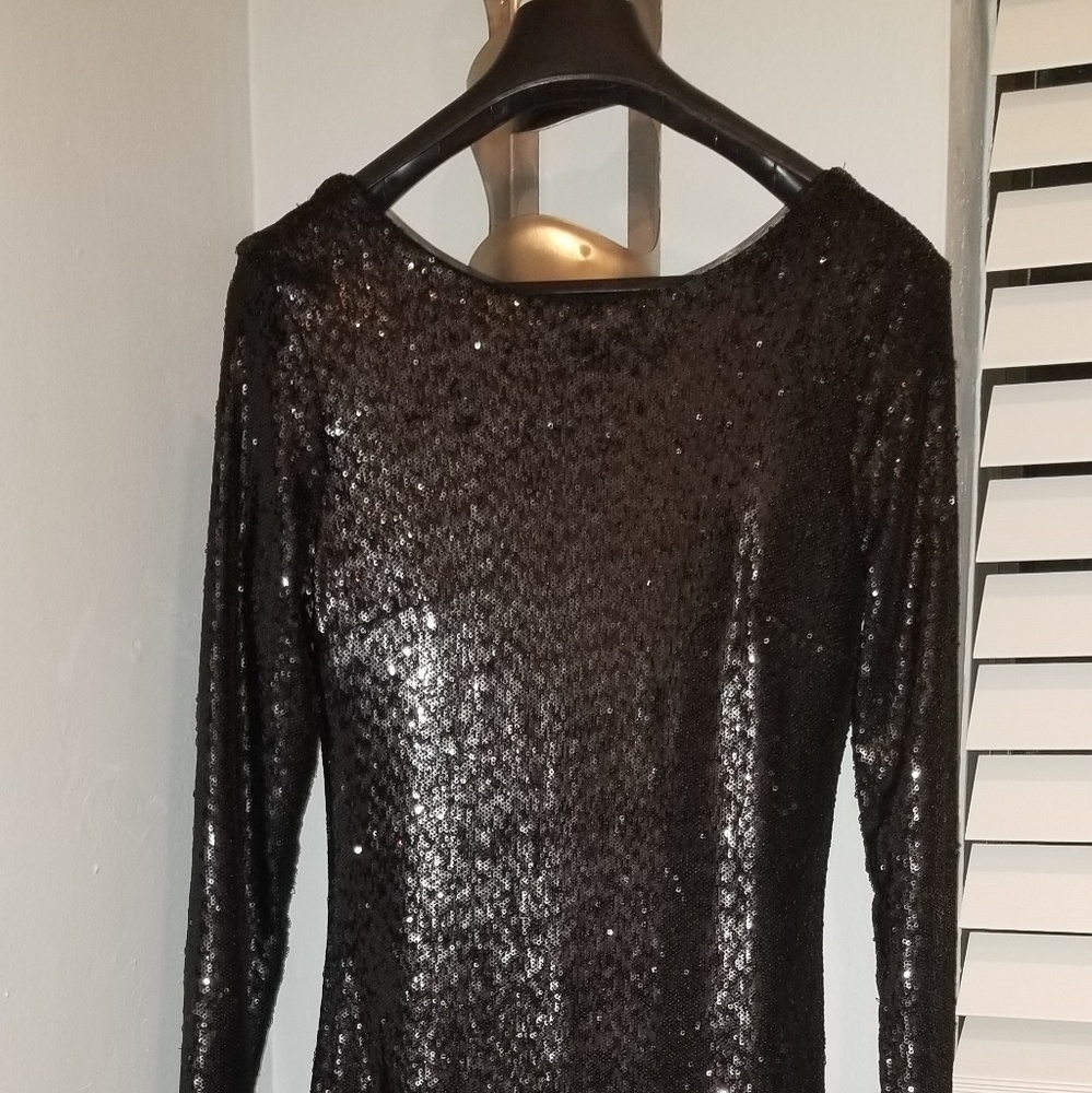 Black sequins dress